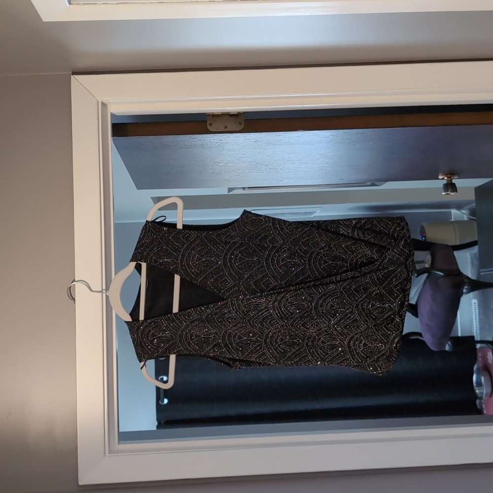 Black and silver top